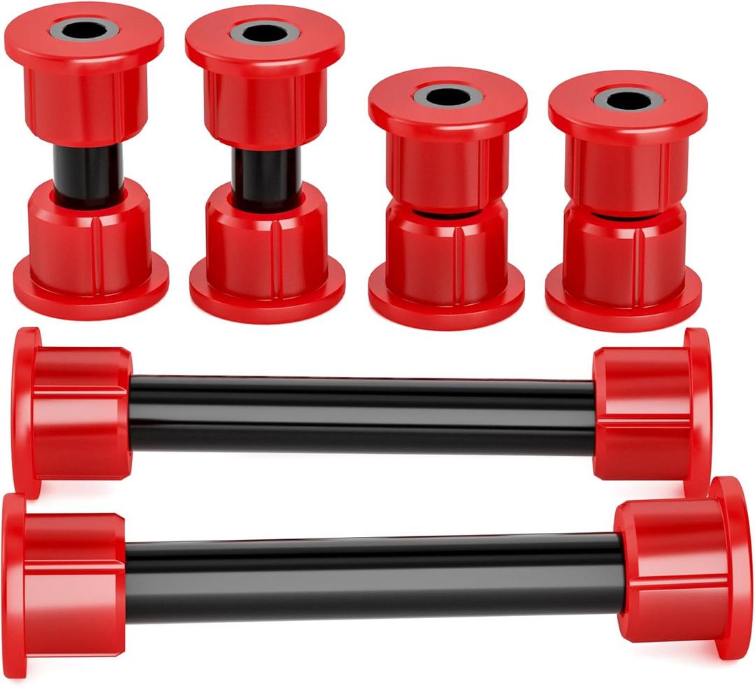 Club Car Precedent Front Bushing Kit With Screws, Golf Cart Front Lower Spring & Front Upper A Arm Polyurethane Bushings and Sleeves for 2004Up Club Car Precedent, GolfCart Suspension Replace Parts