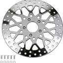 11.5'' Rear Brake Rotor for Harley motorcycle 1984-2020, Compatible with Electra Glide Road King Softail Dyna Sportster 883 1200 Street Glide Road Glide, Mirror Finish Stainless Steel