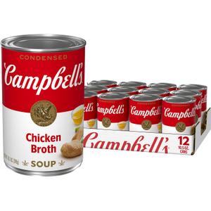 Campbell's Condensed Chicken Broth, 10.5 oz Can (12 Pack) BBD: 10/06/27