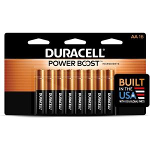 Duracell Coppertop AA Batteries with Power Boost Ingredients, 16 Count (Pack of 1) Long-lasting Alkaline Double AA Battery for Household and Office Devices