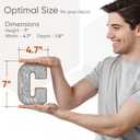 CraftyCrocodile 7" Galvanized Metal Letters for Wall Decor - 3D Letter C for Hanging & Free Standing - Decorative Rustic Alphabet Letters for the Living Room, Bedroom, Kitchen
