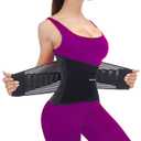 TESETON Back Brace for Men and Women, Back Support Belt Relief Lower Back Pain Herniated Disc, Sciatica, Scoliosis, Breathable Mesh, Lumbar Support Belt with 8 reinforced Bones 02 Black-M