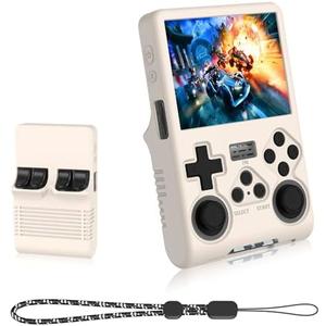 Silicone Case for R40S PRO, Anti-Slip, Shock Proof, Soft Protective Case for R40S Pro Handheld Game Console with Lanyard - White