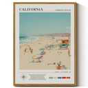 ARPEOTCY Beach Framed Wall Art San Diego Wall Decor California Canvas Art Summer Coastal Pictures Beach Surf Paintings Travel Posters Aesthetic Artwork for Bedroom Office Living room, 12x16inch