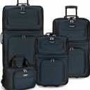 Travel Select Amsterdam Expandable Rolling Upright Luggage, Navy, 4-Piece Set