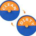 3 x Dishwasher Clean Dirty Sign,Dishwasher Magnet Clean Dirty Sign,Strong-Magnet Non-Scratch Clean-Dirty-Magnets for Dishwashers,Rotary Button,Easy to Read & Slide,Kitchen Decor