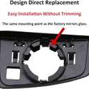 Left Driver Side Mirror Replacement for Chevrolet Chevy Express 1500 2003-2014 Express 2500 3500 2003-2017 for GMC Savana 1500 2003-2014 Savana 2500 3500 2003-2017 Rear View Mirrors Glass