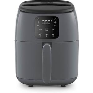 DASH Tasti-Crisp Electric Air Fryer Oven, 2.6 Qt., Grey  Compact Air Fryer for Healthier Food in Minutes, Ideal for Small Spaces - Auto Shut Off, Digital, 1000-Watt