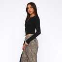 Womens Breathable Slim Fit Cropped Cardigan Button Up Long Sleeve Casual Sexy Basic Shirt Tops Summer (Black, M)