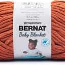 Bernat Baby Blanket Terracotta Yarn - 1 Pack of 300g/10.5 oz - 100% Polyester - #6 Super Bulky - 220 Yards - Knitting/Crochet