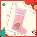 Cuteoy Babys First Christmas Stockings Boy Girl Xmas Stockings Gifts for Newborn Ornament Home Family Decor,Pink, 20