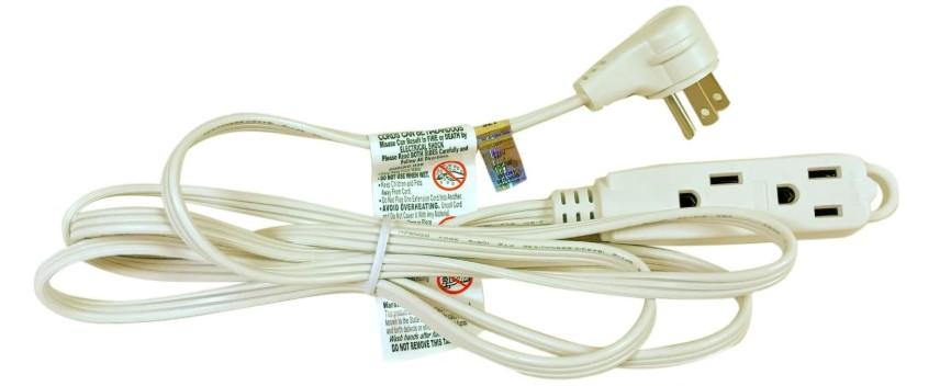 Royal Designs, Inc CO-9001-WH-6-2 Series Royal Designs Flat Plug Extension Cord for Indoor & Outdoor, 6 ft Long, White, 6 Outlet Prong Grounded Wire UL Listed, 1 Pack Royal Designs, Inc CO-9001-WH-6-2 Series Royal Designs Flat Plug Extension Cord for Indoor & Outdoor, 6 ft Long, White, 6 Outlet Prong Grounded Wire UL Listed, 1 Pack