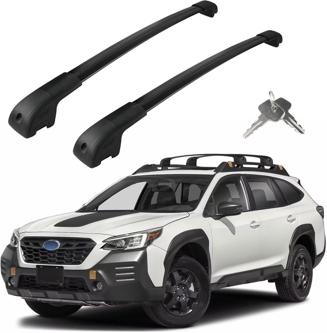Roof Rack Cross Bars Compatible with Subaru Outback Wilderness 2022-2026, Adjustable Aluminum Heavy Duty 300 LBS Anti-Theft Lock Cargo Carrier Rooftop Crossbar Accessories for Bike, Snowboard, Luggage