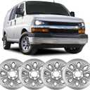IMP-64X-17, IMP-64X 17" 6 Lug Chrome Wheel Skins Rim Simulators Hubcaps Covers Compatible with 2005-2015 Chevy Silverado 1500/Avalanche/Suburban/Tahoe/Express 1500 Series Van 