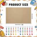 Geetery DIY Classroom Craft Set 2 Pcs 23.6" x 35.4" 160g Kraft Paper Roll with 12 Color Paint Kit DIY Bulletin Board Banner Decorations for Drawing Painting Classroom Back to School Teacher Supplies