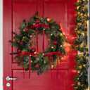 24Pcs Red Velvet Christmas Tree Bows Ornaments Vintage Velvet Ribbon Bows for Tree Garland Wreath Indoor Outdoor Christmas Decor Xmas Decorations 3/8" Wide, 5 * 7 inch