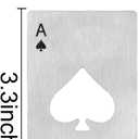 10Pack Ace of Spades Bottle Opener, Durable Stainless Steel Poker Opener Portable Beer Bottle Cap Opener, Playing Card Can Openers Credit Card Size Bar Party Tools for Your Wallet & Shirt Pocket (Black/Silver)