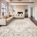 Garvee 9x12 Large Area Rug Vintage Boho Beige Washable Living Room Rug