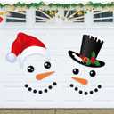 Christmas Garage Door Decorations Magnets - 22PCS Xmas Reflective Garage Door Magnets Christmas Snowman Door Decor for Refrigerator Car Magnet Stickers Party Fridge Kitchen Home Outdoor Indoor (Multicolor)