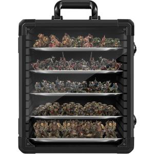 Miniatures Storage Case Miniatures Transport Case Aluminum Alloy Frame with Lock (Large Size)