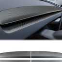 GearUp Dashboard Cover Wrap and Air Vent Cover Compatible with Tesla Model 3 Highland 2024+ & Model y Juniper 2025+(Matte Carbon Fiber)