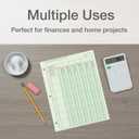 Adams Analysis Pad, 8 1/2" x 11", 100 Pages (50 Sheets), 6 Columns, Green