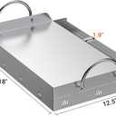 Onlyfire Universal Stainless Steel Griddle for Most BBQ Grills with Removable Handles, 18"12.5"