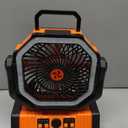 20000mAh Emergency Battery Powered Fan & LED Light, Battery Operated Rechargeable Fan for Power Outage, Car Defrosting, Indoor Use with 360 Oscillating & Hook, 8H Timer, Portable Camping Fan