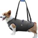 Coodeo Dog Lift Harness, Pet Support & Rehabilitation Sling Lift Adjustable Padded Breathable Straps for Old, Disabled, Joint Injuries, Arthritis, Loss of Stability Dogs Walk (Grey, S)