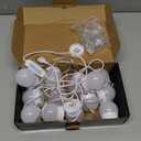 Yarnock 14 Bulbs LED Vanity Lights for Mirror, 3000K 4000K 6500K & 10-Brightness, Wire Length Adjustable, USB Cable, Hollywood Mirror Lights for Makeup Dressing Room Bathroom, White