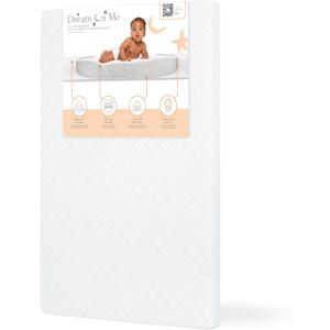 Dream On Me Sunset 2-in-1 Mini Crib Mattress, Dual-Sided Infant & Toddler, Waterproof Cover, GREENGUARD Gold Certified, 38” x 24” x 3”, Fits Mini & Select Portable Cribs, Not for Playards