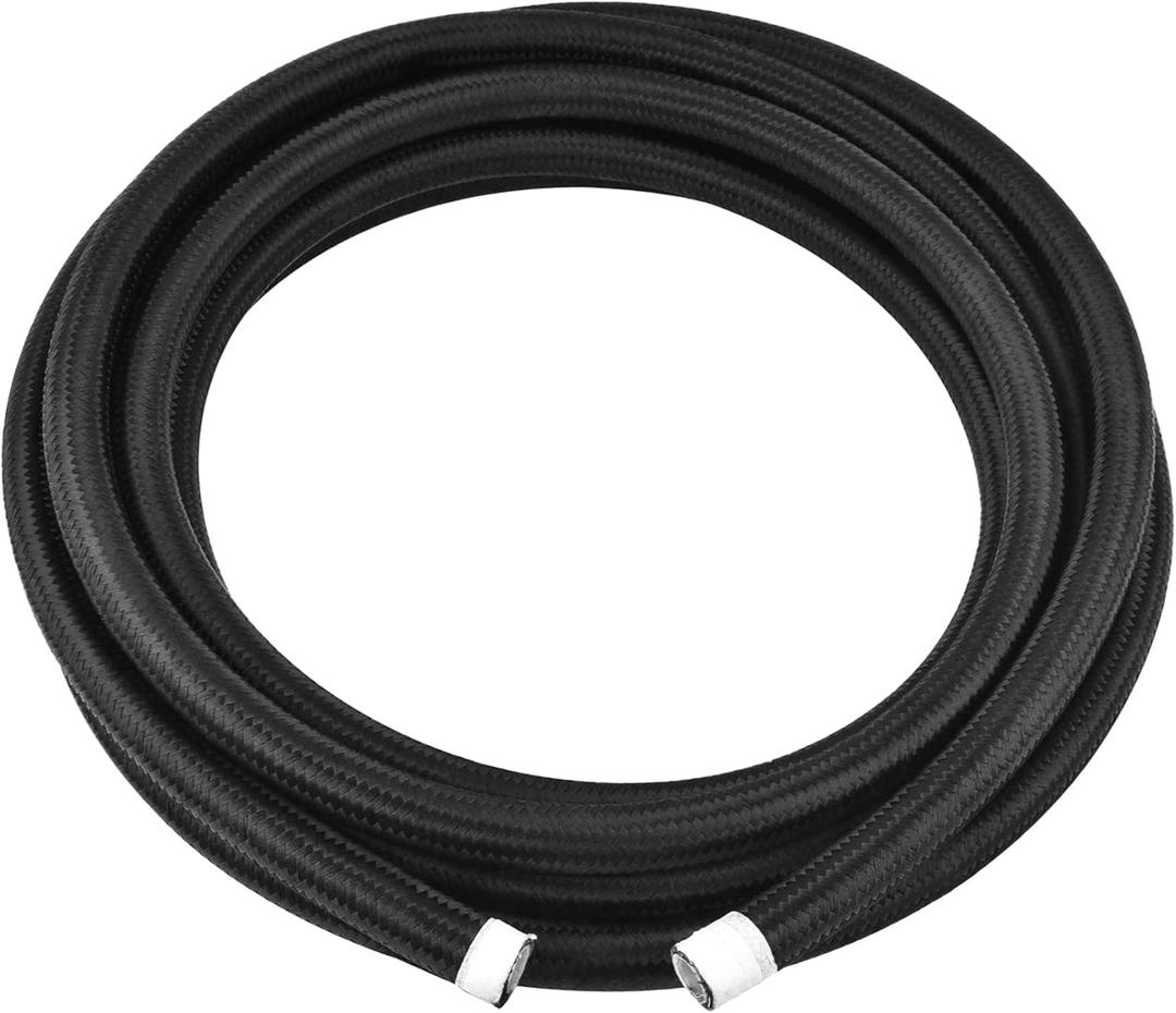 EVIL ENERGY 8AN PTFE Fuel Hose Line, AN8 Fuel Line E85 Nylon Braided 5FT Black