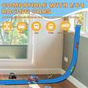 Flex Track 15 Ft Starter Set, Flexible Race Car Ramp Track for Ages 3 & Up with Suction Cups Compatible with Diecast 1/64th Cars