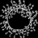 Jishi 20 FT Ice Wire Clear Crystal Teardrop Diamond Ice Beads Ornament Christmas Tree Decorations, Acrylic Plastic Teardrop Jewel String Branch Garland Strands for DIY Wreath Crafts