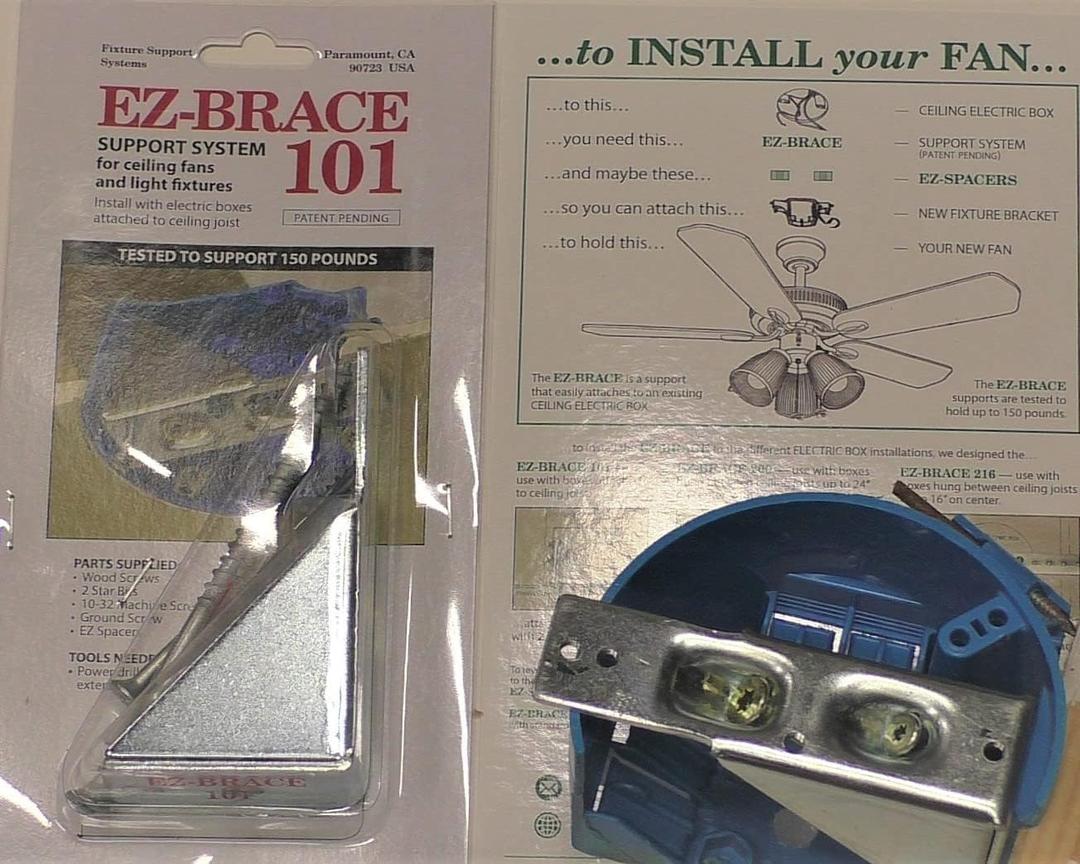 EZ-Brace101 Ceiling Fan Support Bracket