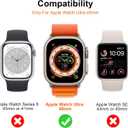 Mothca 2 Pack Tempered Glass Matte Screen Protector for Apple Watch Ultra 3 (2025) / Ultra 2 / Ultra (49mm) [Quick Fit Case] Auto-alignment HD Clear Touch Sensitive Anti-Scratch 9H Matte Glass Film