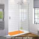 Non-Slip Bathtub Mat OTHWAY Soft Rubber Bathroom Bathmat with Strong Suction Cups (Orange, 16x31.5 inch)