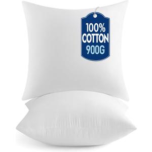 MIULEE 26x26 Pillow Inserts,Set of 2 100% Virgin Microfiber with Cotton Cover Throw Pillows for Couch Sofa and Bed