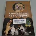 Dog Grooming Clippers, Low Noise, Electric Quiet, Adjustable Clipper Comb, Rechargeable Cordless Dog Hair Clippers for Dogs Cats Pets, Gold