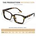 XVXV Reading Glasses for Women Men - Blue Light Blocking Readers Oversize Square Anti Glare with Spring Hinge(3Pack*Mix 4, 1.5X)