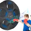 Smart Music Boxing Machine - Wall Mounted Music Punching Pad for Kids, Electronic Focus Agility Training Pad with Boxing Glove, Compact and Resilient - Maquina de Boxeo Musical Pared (Blue Light.)