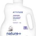 ATTITUDE Liquid Fabric Softener, Plant-Based & Vegan, HE Compatible, Naturally Derived, Lavender Scent, 80 Loads, 67.6 Fl Oz