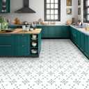 Peel & Stick Floor Tile Stickers Vinyl Flooring for Kitchen Bathroom Pet House and More, Waterproof Removable 8x8 inches 20 Pack (Light Green)
