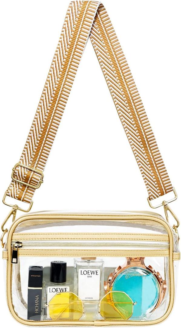 Clear Bag for Stadium Approved, Women Clear Purses Crossbody bags for Concerts Sports Events