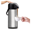 85 oz (2.5L) Airpot Coffee Carafe with Pump, Insulated Stainless Steel Coffee Dispenser, Coffee Carafes for Keeping Hot/Cold, Hot Beverage Dispenser for Party