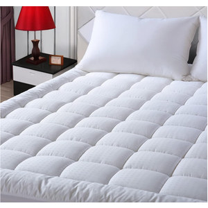 EASELAND Queen Size Mattress Pad Pillow Top Mattress Cover Quilted Fitted Mattress Protector Cotton Top Stretches up 8-21" Deep Pocket Cooling Mattress Topper (60x80 inch, White)