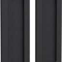 6" Finger Flush Pulls for Closet Pocket - Sliding Barn Door Handle Set - Pull Recessed Handle Rectangular Plate - Farmhouse Rustic Style - Matte Black - 2 Pack