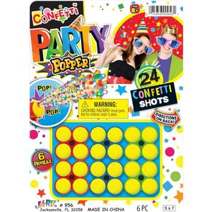 Pack of 3 Jacent JA RU Party Popper 18 CT  Pack of 3 Jacent JA RU Party Popper 18 CT