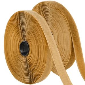 ECOHomes 3/4 Inch Wide x 33 FT Sew On Hook and Loop Tape for Fabric Roll, Sewable Sew-On Strips for Clothing, Clothes, Fabric | No Adhesive Sewing Fastener Straps, Easy Sew in, Strong, Beige