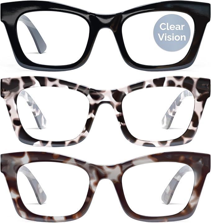 CCVOO Oprah Style Reading Glasses Women - Lightweight Readers with 99% Blue Light Blocking - UV 400 Cheaters Spring Hinge 1.75 CCVOO Oprah Style Reading Glasses Women - Lightweight Readers with 99% Blue Light Blocking - UV 400 Cheaters Spring Hinge 1.75